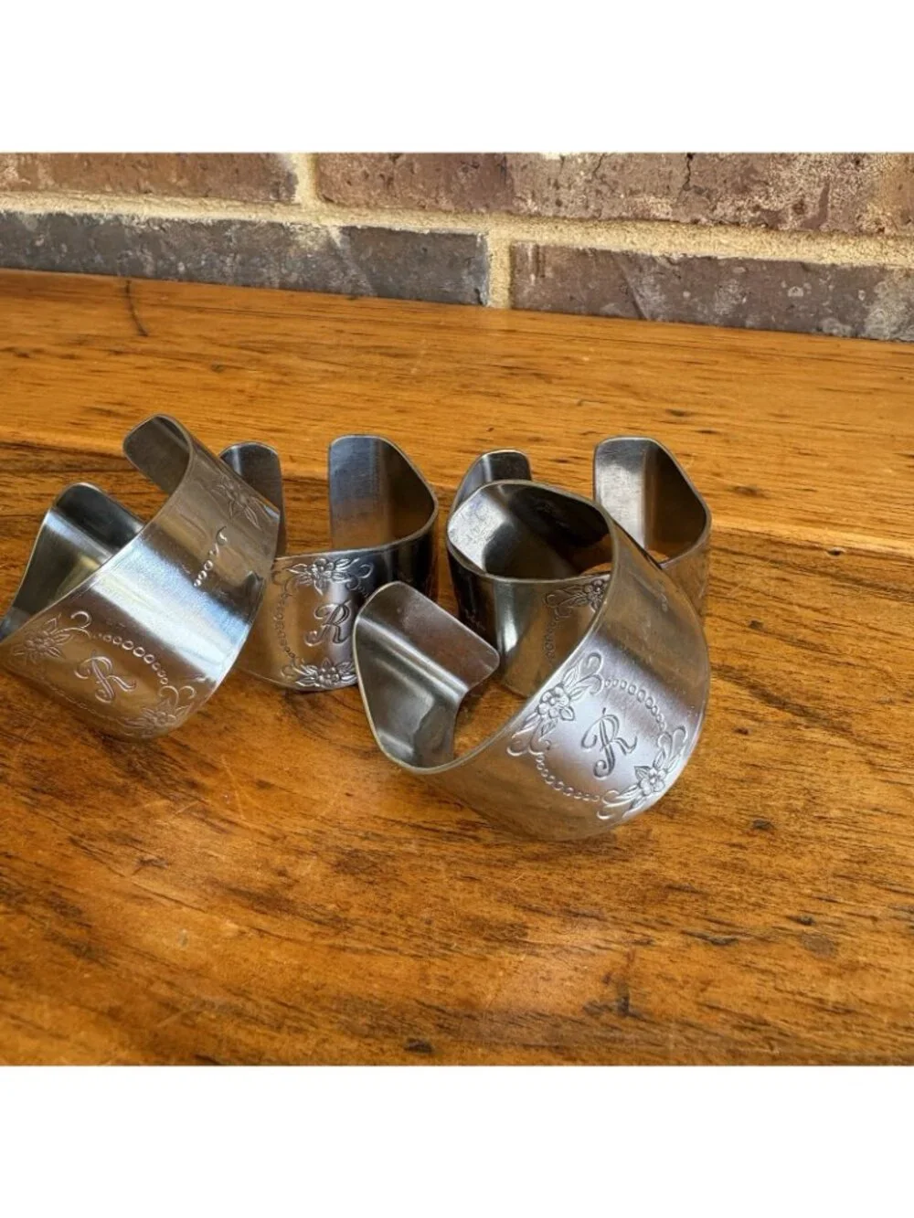 Monogram Engraved Napkin rings 